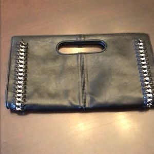 Express leather clutch